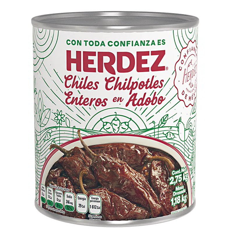 Chile chipotle adobado 2,75 kg Herdez