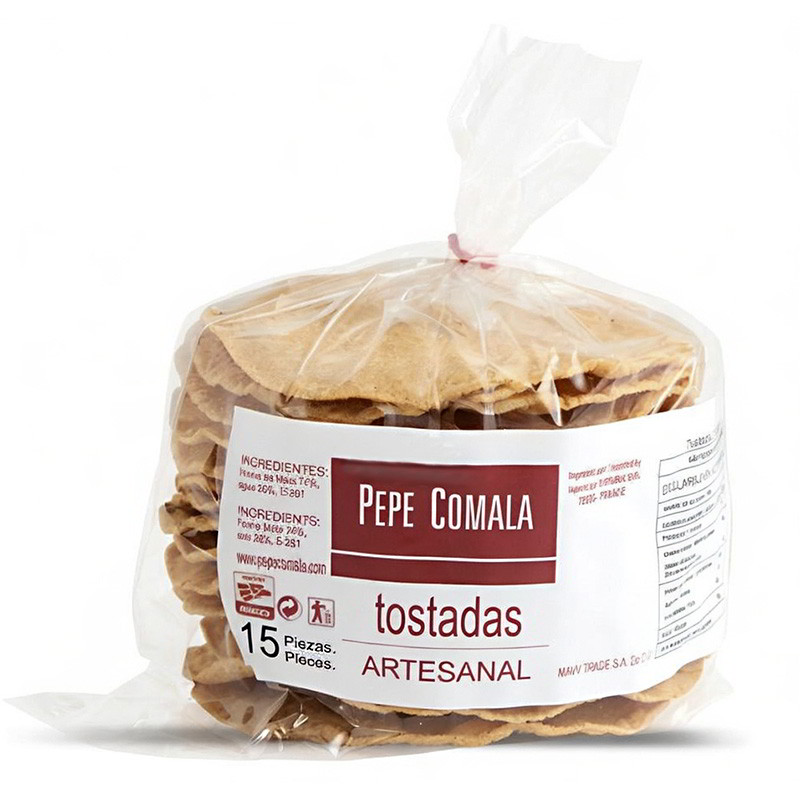 Tostadas maíz artesanales 15 u Pepe Comala